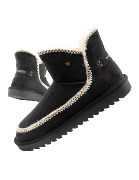 Wrangler elsa buty zimowe botki za kostkę ocieplane wygodne modne czarne