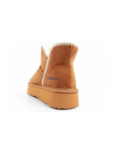 Wrangler elsa buty zimowe botki za kostkę ocieplane wygodne modne brązowe