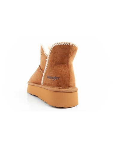 Wrangler elsa buty zimowe botki za kostkę ocieplane wygodne modne brązowe