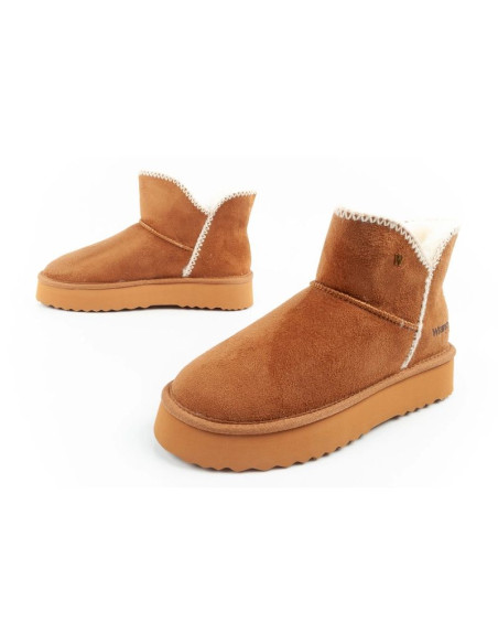 Wrangler elsa buty zimowe botki za kostkę ocieplane wygodne modne brązowe