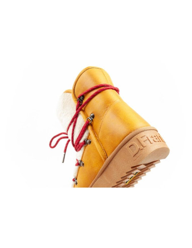 D.franklin buty śniegowce damskie zimowe modne futerko ocieplane musztardowe