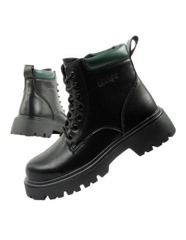 Lee cooper buty botki trapery damskie sztyblety skórzane ocieplane sznurowane