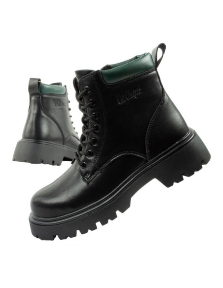 Lee cooper buty botki trapery damskie sztyblety skórzane ocieplane sznurowane