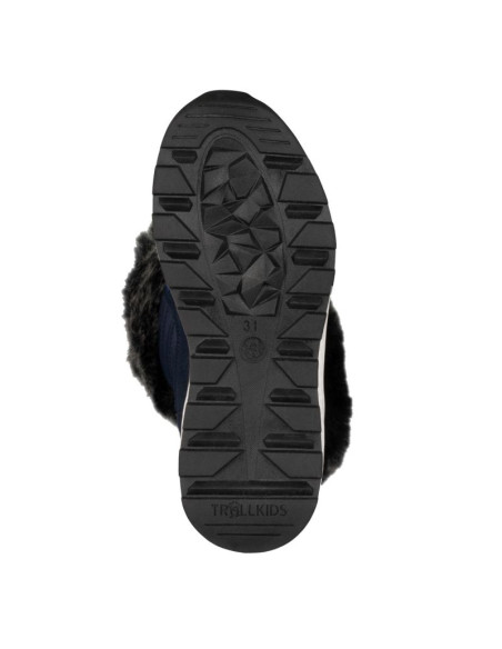 Buty zimowe dziewczęce trollkids girls hemsedal winter boots xt wodoodporne granatowe (576-100)
