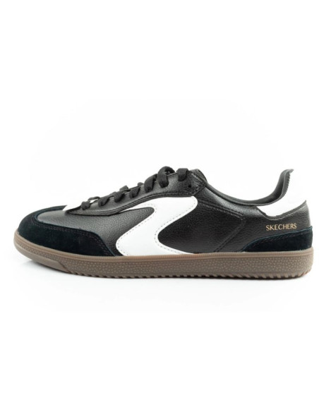 Skechers kickoff buty sportowe damskie sneakersy czarne skórzane