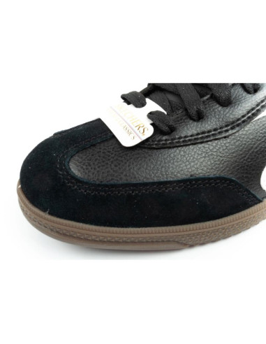 Skechers kickoff buty sportowe damskie sneakersy czarne skórzane