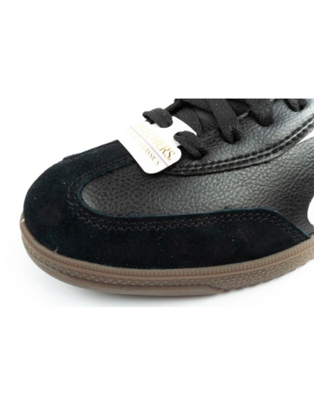 Skechers kickoff buty sportowe damskie sneakersy czarne skórzane