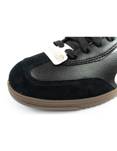 Skechers kickoff buty sportowe damskie sneakersy czarne skórzane