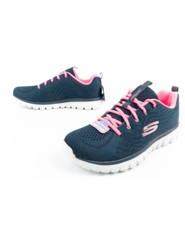 Skechers graceful-get buty damskie sportowe wygodne lekkie oddychające granatowe