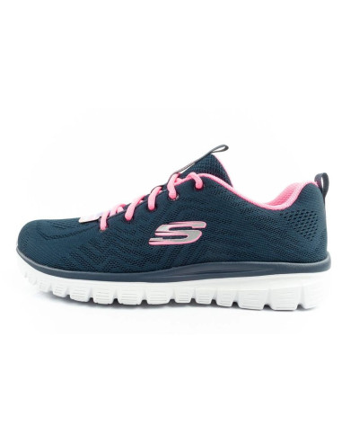 Skechers graceful-get buty damskie sportowe wygodne lekkie oddychające granatowe