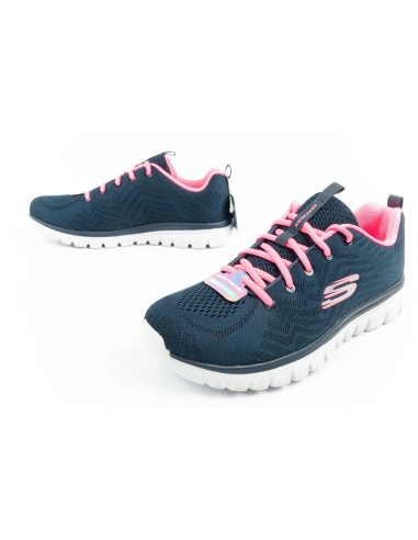 Skechers graceful-get buty damskie sportowe wygodne lekkie oddychające granatowe