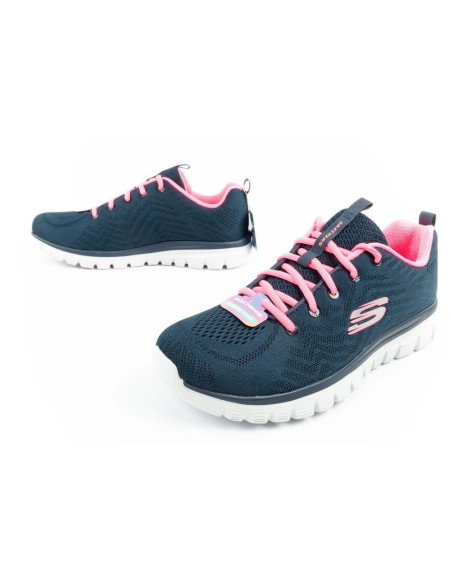 Skechers graceful-get buty damskie sportowe wygodne lekkie oddychające granatowe