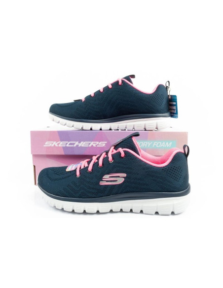 Skechers graceful-get buty damskie sportowe wygodne lekkie oddychające granatowe