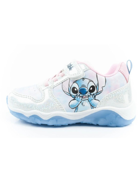 Leomil buty sportowe dziecięce sneakersy stitch lekkie na rzep led niebieskie