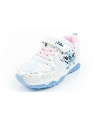 Leomil buty sportowe dziecięce sneakersy stitch lekkie na rzep led niebieskie