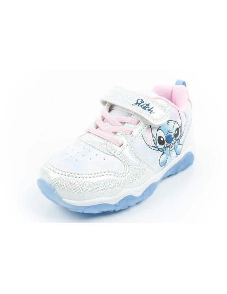 Leomil buty sportowe dziecięce sneakersy stitch lekkie na rzep led niebieskie