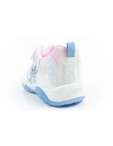 Leomil buty sportowe dziecięce sneakersy stitch lekkie na rzep led niebieskie