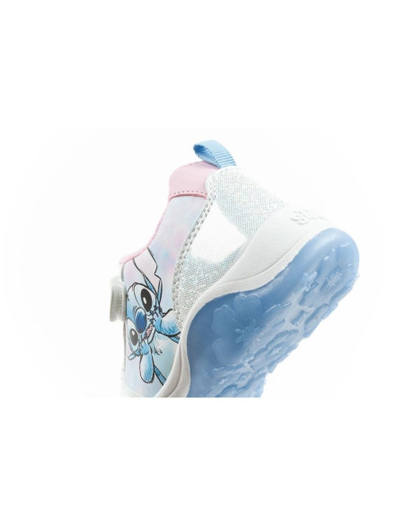 Leomil buty sportowe dziecięce sneakersy stitch lekkie na rzep led niebieskie