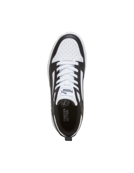 Buty dla dzieci puma rebound v6 lo mid biało-czarne 393833 01