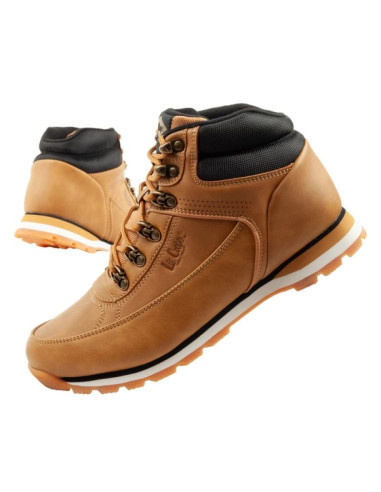 Lee cooper buty sportowe męskie zimowe trekkingowe ocieplane za kostkę brązowe