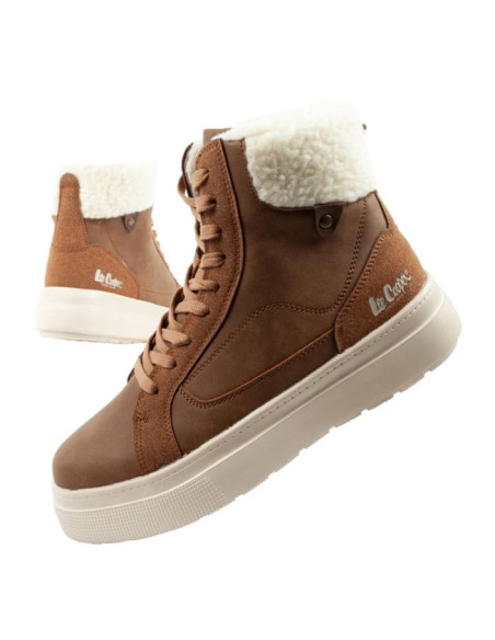 Lee cooper buty damskie zimowe botki ocieplane kożuszek lekkie