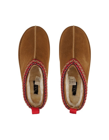 Buty damskie skórzane solo soprani couture sabot fur hugh platform jasny brąz ssw421p22 51