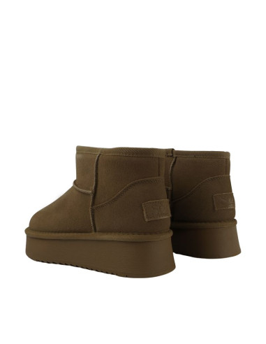 Buty damskie skórzane solo soprani couture hugh platform oliwkowe ssw421p05 06