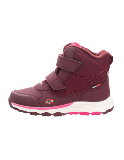 Buty zimowe trollkids kids hafjell winter boots dla dziewczynki/chłopca wodoodporne fioletowe (264-419)