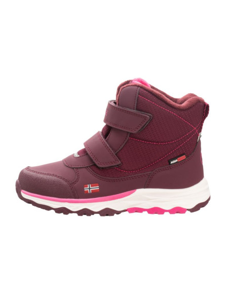 Buty zimowe trollkids kids hafjell winter boots dla dziewczynki/chłopca wodoodporne fioletowe (264-419)