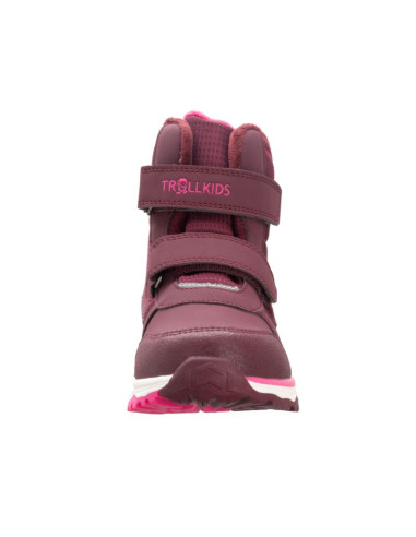 Buty zimowe trollkids kids hafjell winter boots dla dziewczynki/chłopca wodoodporne fioletowe (264-419)