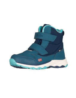 Buty zimowe dziecięce trollkids kids hafjell winter boots śniegowce wodoodporne na rzepy niebieskie (264-102)