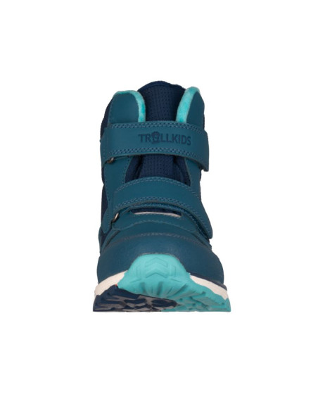 Buty zimowe dziecięce trollkids kids hafjell winter boots śniegowce wodoodporne na rzepy niebieskie (264-102)