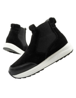 Scholl beverly bootie buty damskie botki za kostkę skórzane czarne