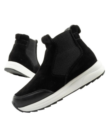 Scholl beverly bootie buty damskie botki za kostkę skórzane czarne