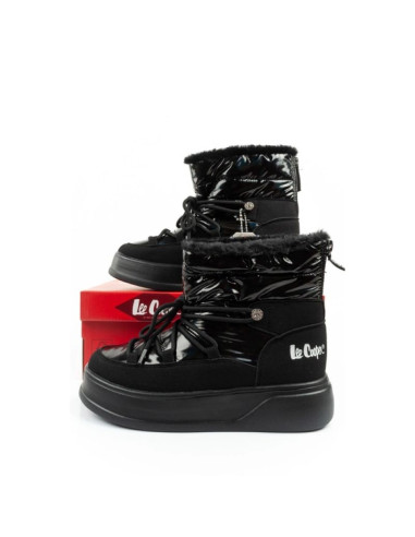 Lee cooper buty sportowe damskie zimowe trekkingowe ocieplane lakierowane