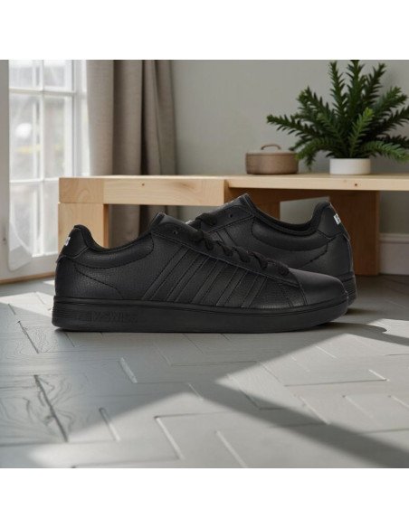 Męskie sneakersy k-swiss court tiebreak ii black/black/black-m (04413-010-m)
