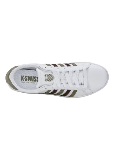 Buty sportowe męskie k-swiss court tiebreak sneakersy gładkiej skóry (07011-983-m)