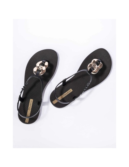 Ipanema sandal class andały japonki damskie modne czarne ze złotym