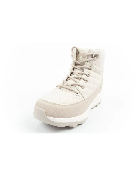 Lee cooper buty sportowe damskie zimowe trekkingowe ocieplane kremowe skóra ekologiczna