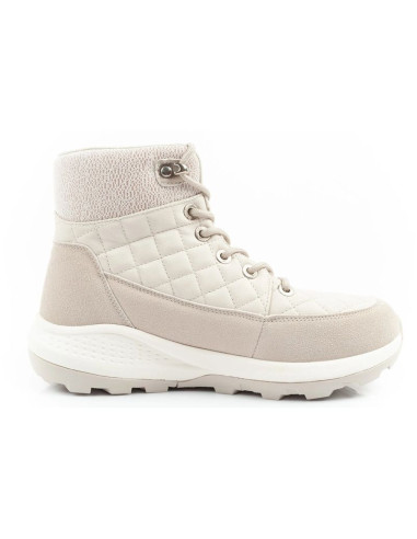 Lee cooper buty sportowe damskie zimowe trekkingowe ocieplane kremowe skóra ekologiczna