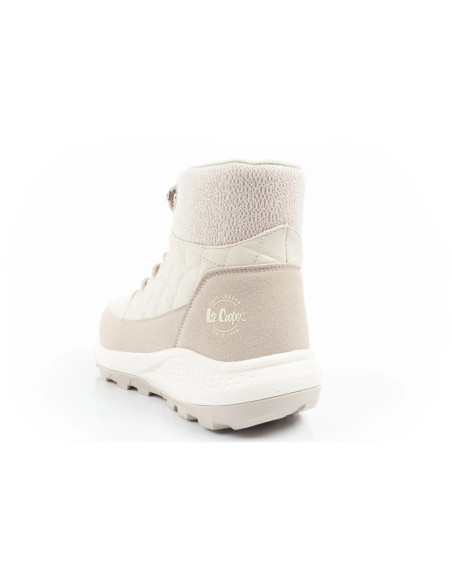Lee cooper buty sportowe damskie zimowe trekkingowe ocieplane kremowe skóra ekologiczna