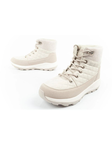 Lee cooper buty sportowe damskie zimowe trekkingowe ocieplane kremowe skóra ekologiczna