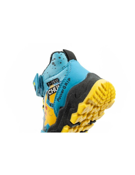 Leomil pokemon buty zimowe dziecięce za kostkę ocieplane wodoodporne niebieskie