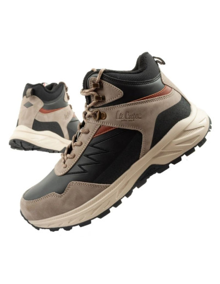 Lee cooper buty sportowe męskie zimowe trekkingowe ocieplane za kostkę beżowe czarne