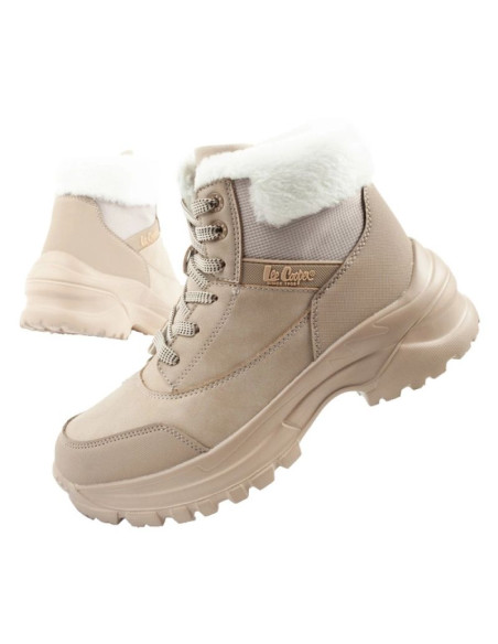 Lee cooper buty sportowe damskie zimowe trekkingowe lee cooper ocieplane beżowe