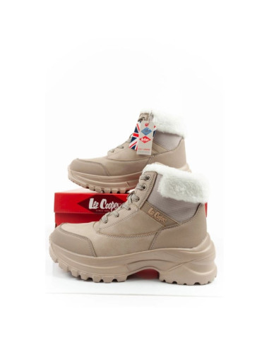 Lee cooper buty sportowe damskie zimowe trekkingowe lee cooper ocieplane beżowe