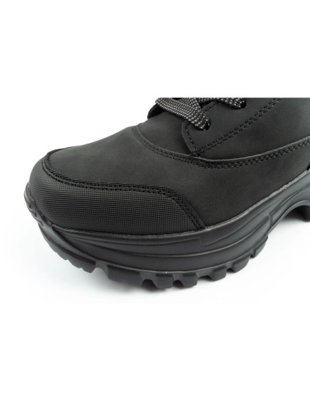 Lee cooper buty sportowe damskie zimowe trekkingowe ocieplane czarne sznurowane