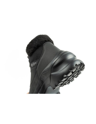 Lee cooper buty sportowe damskie zimowe trekkingowe ocieplane czarne sznurowane