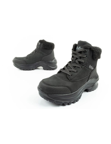 Lee cooper buty sportowe damskie zimowe trekkingowe ocieplane czarne sznurowane