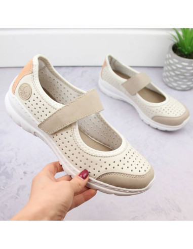 Komfortowe półbuty ażurowe rieker w rkr575